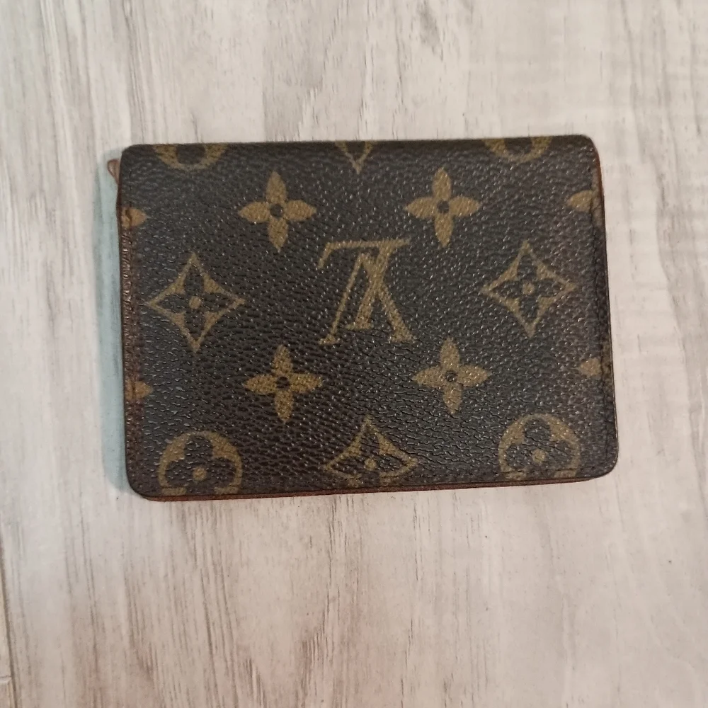 Louis Vuitton Card case Pass case Business card holder Unisex Monogram